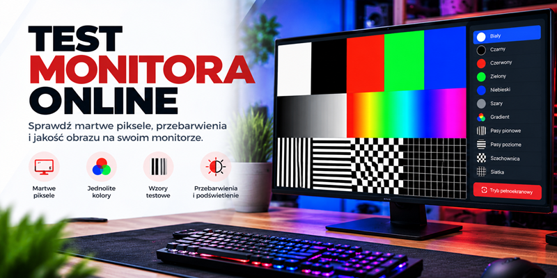Test monitora online – sprawdź martwe piksele i jakość obrazu